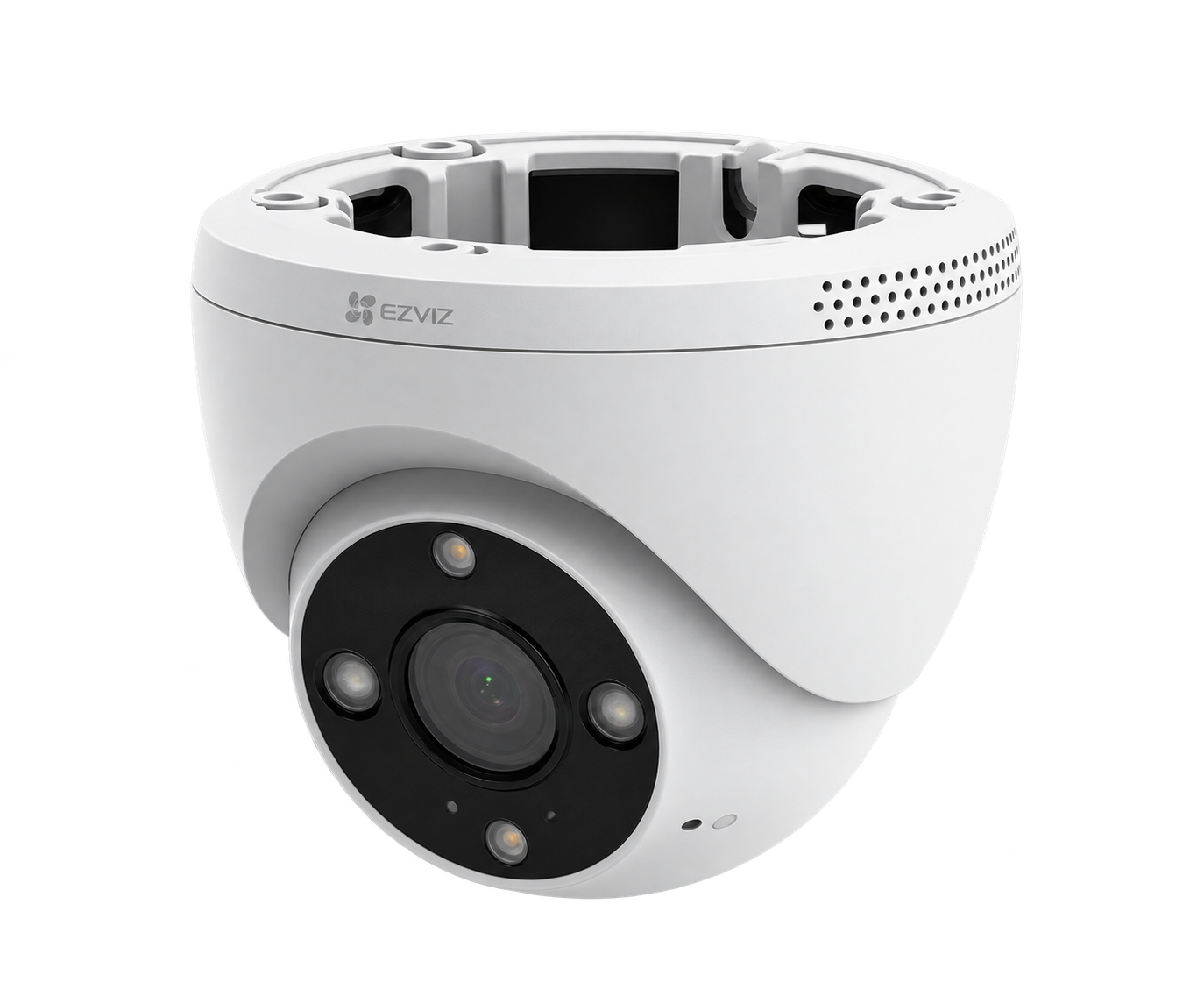 מצלמת כיפה EZVIZ CS-H4 PoE 2K על רקע שקוף