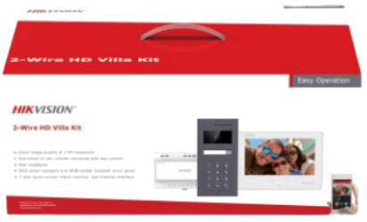 קיט אינטרקום 2Wire HD מעל הטיח — DS-KIS704EY-ACW2/Al