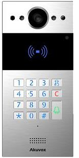 פנל אינטרקום IP/SIP עם מצלמה, קודן וקורא קרבה. דגם 250 עם פעמון אחד; דגם 252 עם שני פעמונים. להתקנה על הטיח או בשיקוע. — MEGA 250/252