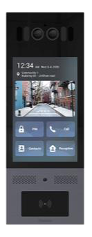 פנל IP מנירוסטה עם מסך מגע Android, דפדוף שמות וזיהוי פנים. — MEGA CITY 80 A